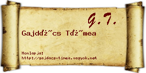 Gajdács Tímea névjegykártya